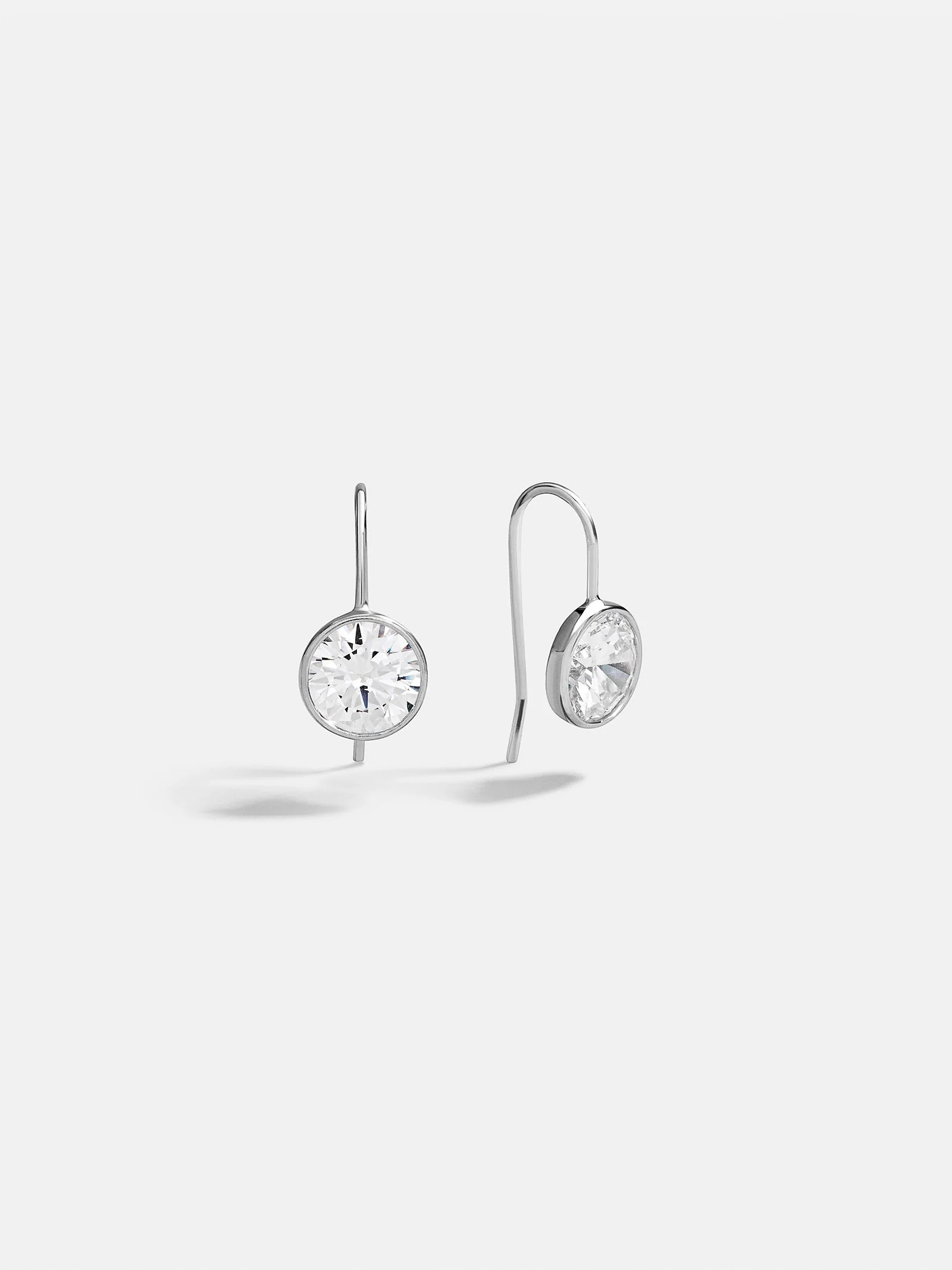 Fallon 18K Sterling Silver Bezel Earrings - 10MM Stone | BaubleBar