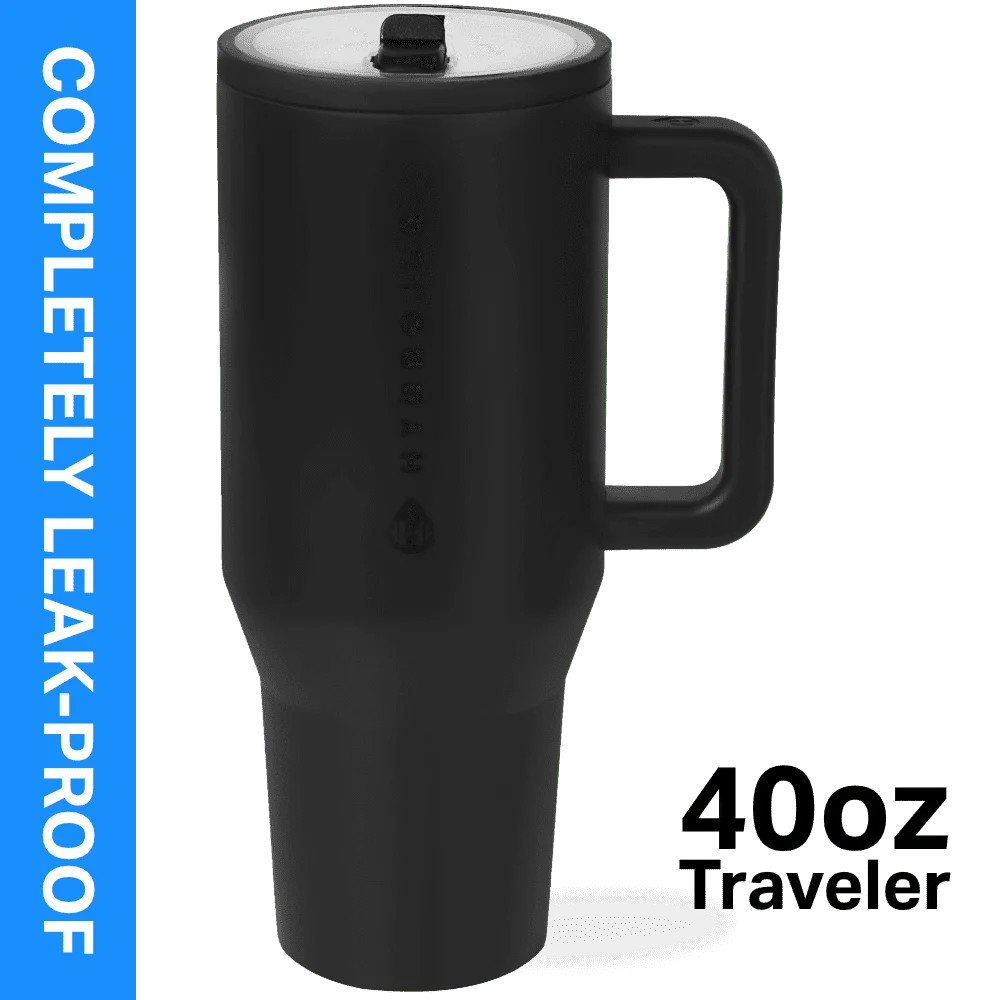 HydroJug Traveler 40 oz Water Bottle, Stainless Steel Insulated Tumbler with Flip Straw and Handl... | Walmart (US)