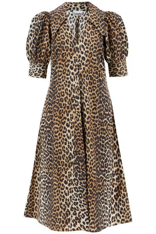 GANNI animal print poplin dress | Residenza725 US