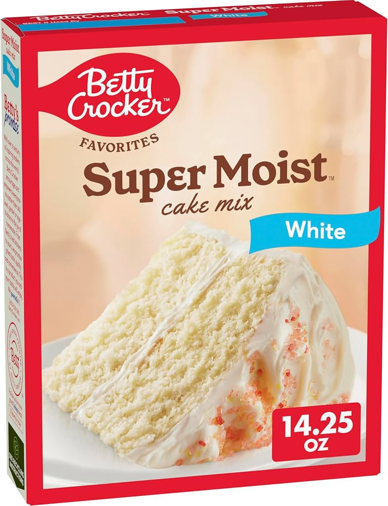 Betty Crocker Favorites Super Moist White Cake Mix, Holiday Baking, 14.25 oz | Amazon (US)
