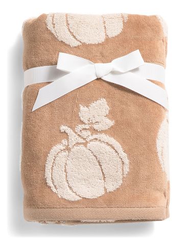 Set Of 2 Pumpkin Hand Towels | TJ Maxx