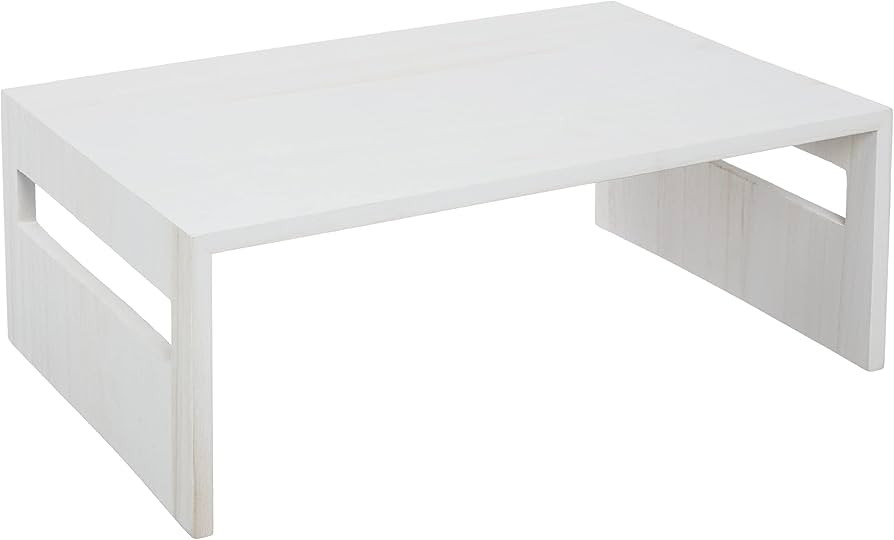 iDesign Renewable Paulownia Wood Collection Large Shelf Riser with Handles, 16" x 10.5" x 5.1", W... | Amazon (US)