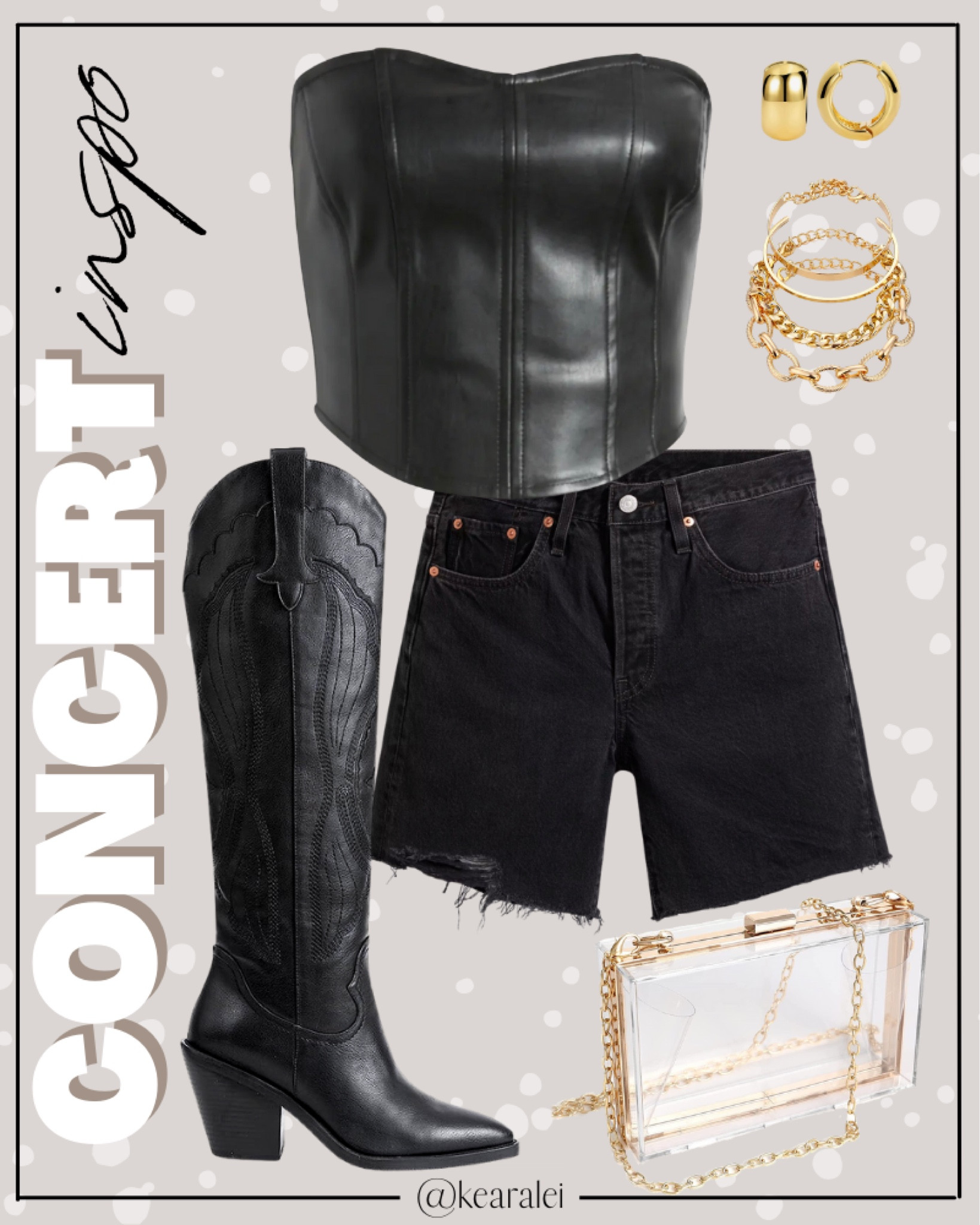 Country concert outfit festival outfit  concerts Nashville outfit summer outfit black faux leather corset top black Levi’s 501 mid thigh denim shorts cut offs dad shorts mom shorts black leather cowboy boots cowgirl boot tall boots clear purse bag date night
.
Work dress outfits wedding guest dresses teacheroutfit workwear red maroon floral dress with beige ivory leather jacket and tall knee high beige boots taupe quilted purse || #Abercrombie #amazon #nordstrom #wedding #dresses #dress #winter
.
.
teacher outfits, business casual, casual outfits, neutrals, street style, Midi skirt, Maxi Dress, Swimsuit, Bikini, Travel, skinny Jeans, Puffer Jackets, Concert Outfits, Cocktail Dresses, Sweater dress, Sweaters, cardigans Fleece Pullovers, hoodies, button-downs, Oversized Sweatshirts, Jeans, High Waisted Leggings, dresses, joggers, fall Fashion, winter fashion, leather jacket, Sherpa jackets, Deals, shacket, Plaid Shirt Jackets, apple watch bands, lounge set, Date Night Outfits, Vacation outfits, Mom jeans, shorts, sunglasses, Disney outfits, Romper, jumpsuit, Airport outfits, biker shorts, Weekender bag, plus size fashion, Stanley cup tumbler, Work blazers, Work Wear, workwear

boots booties take over the knee, ankle boots, Chelsea boots, combat boots, pointed toe, chunky sole, heel, sneakers, slip on shoes, Nike, adidas, vans, dr. marten’s, ugg slippers, golden goose, sandals, high heels, loafers, Birkenstock Birkenstocks, 

Wedding Guest Dresses, Bachelorette Party, White Dresses, bridesmaid dresses, cocktail dress, Bridal shower dress, bride, wedding guest outfit

Target, Abercrombie and fitch, Amazon, Shein, Nordstrom, H&M, forever 21, forever21, Walmart, asos, Nordstrom rack, Nike, adidas, Vans, Quay, Tarte, Sephora 


#LTKFestival #LTKSeasonal #LTKstyletip