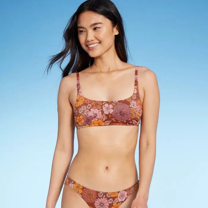 Juniors' Lurex Bralette Bikini Top - Xhilaration™ Multi Floral | Target