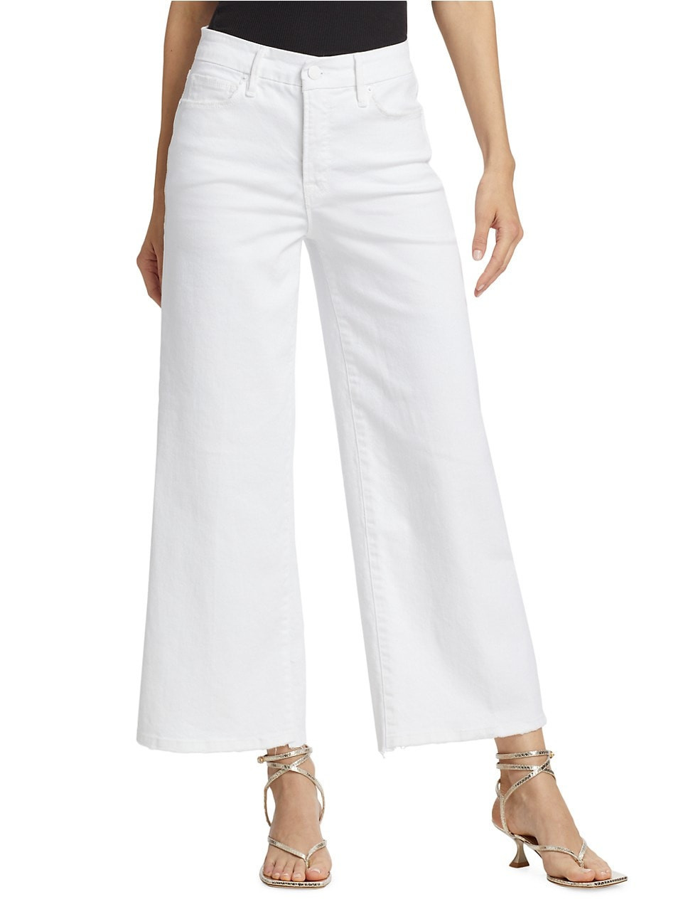 Good Waist Palazzo Ankle-Crop Jeans | Saks Fifth Avenue