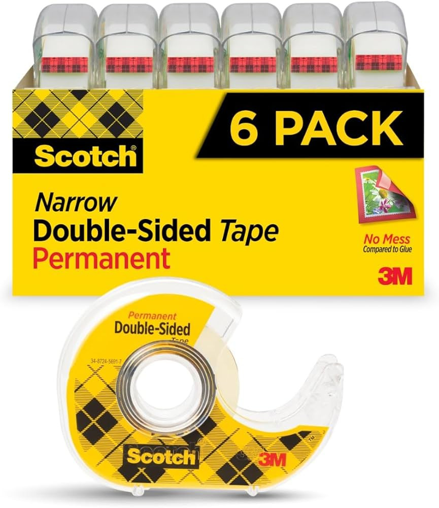 Scotch Double Sided Tape, Trusted Favorite, Engineered for Office and Home Use, 1/2 x 500 Inches,... | Amazon (US)