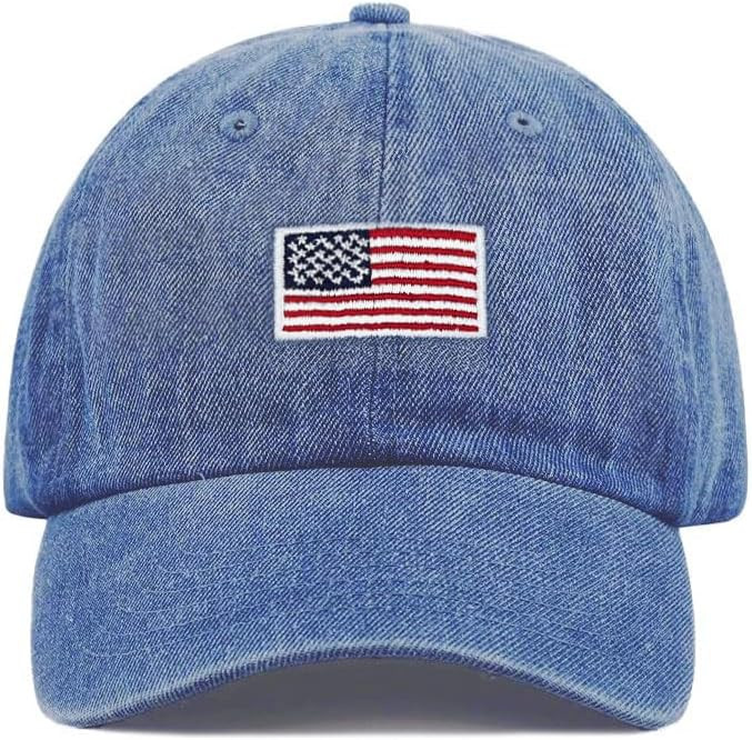 USA Flag & Embroidery Premium 100% Cotton Low Profile Adjustable Baseball Dad Cap | Amazon (US)