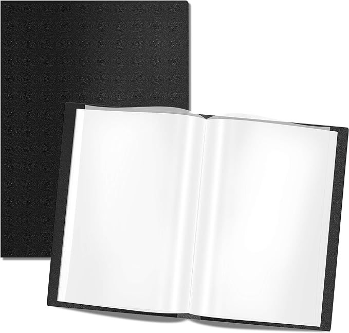 Presentation Book 40 Clear Pockets Sleeves Protectors Art Portfolio Clear Book for Artwork, Repor... | Amazon (US)