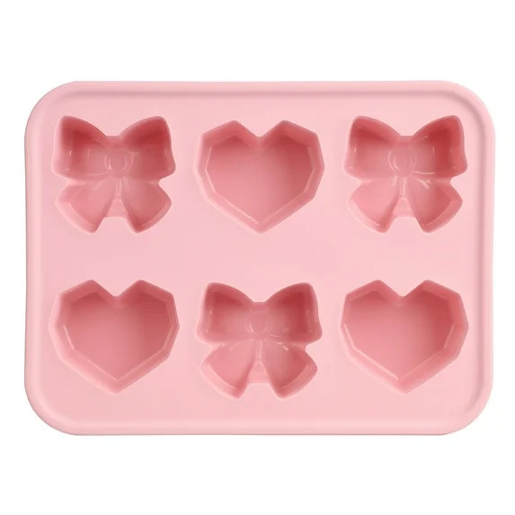 Way To Celebrate Pink Silicone Cakelet Pan with Spring Shapes, 6-Cavity | Walmart (US)