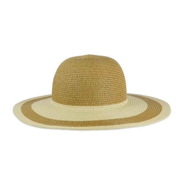 MAGID WOMEN'S STRAW FLOPPY STRIPED SUN HAT | Walmart (US)