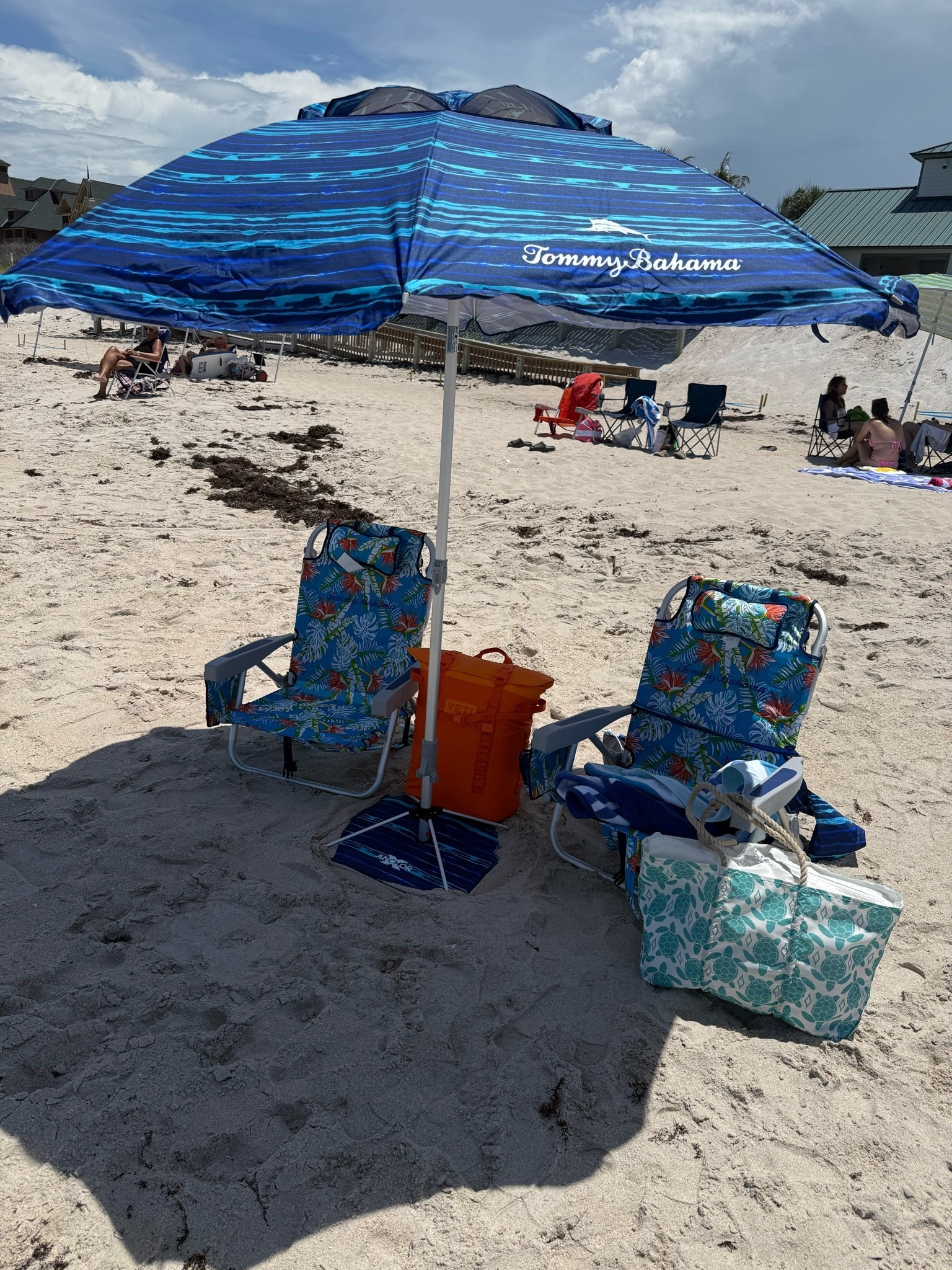 Beach base camp with Tommy Bahama! These chairs and umbrellas last for years and are so comfortable! They have backpack straps to make them easy to get to and from the car! I also can’t go anywhere without our yeti cooler and my Seabag tote bag!

#LTKTravel #LTKSwim #LTKHome