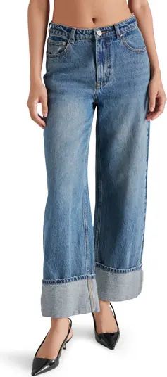 Steve Madden Noelie Cuffed High Waist Ankle Wide Leg Jeans | Nordstrom | Nordstrom