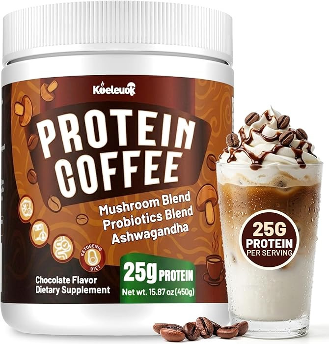 Protein Coffee Powder, Cold Brew Mocha Iced Coffee with 25g Protein, Collagen & Plant Protein, Mu... | Amazon (US)