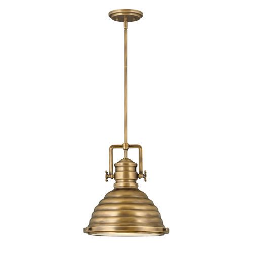 Keating Heritage Brass One-Light Pendant | Bellacor