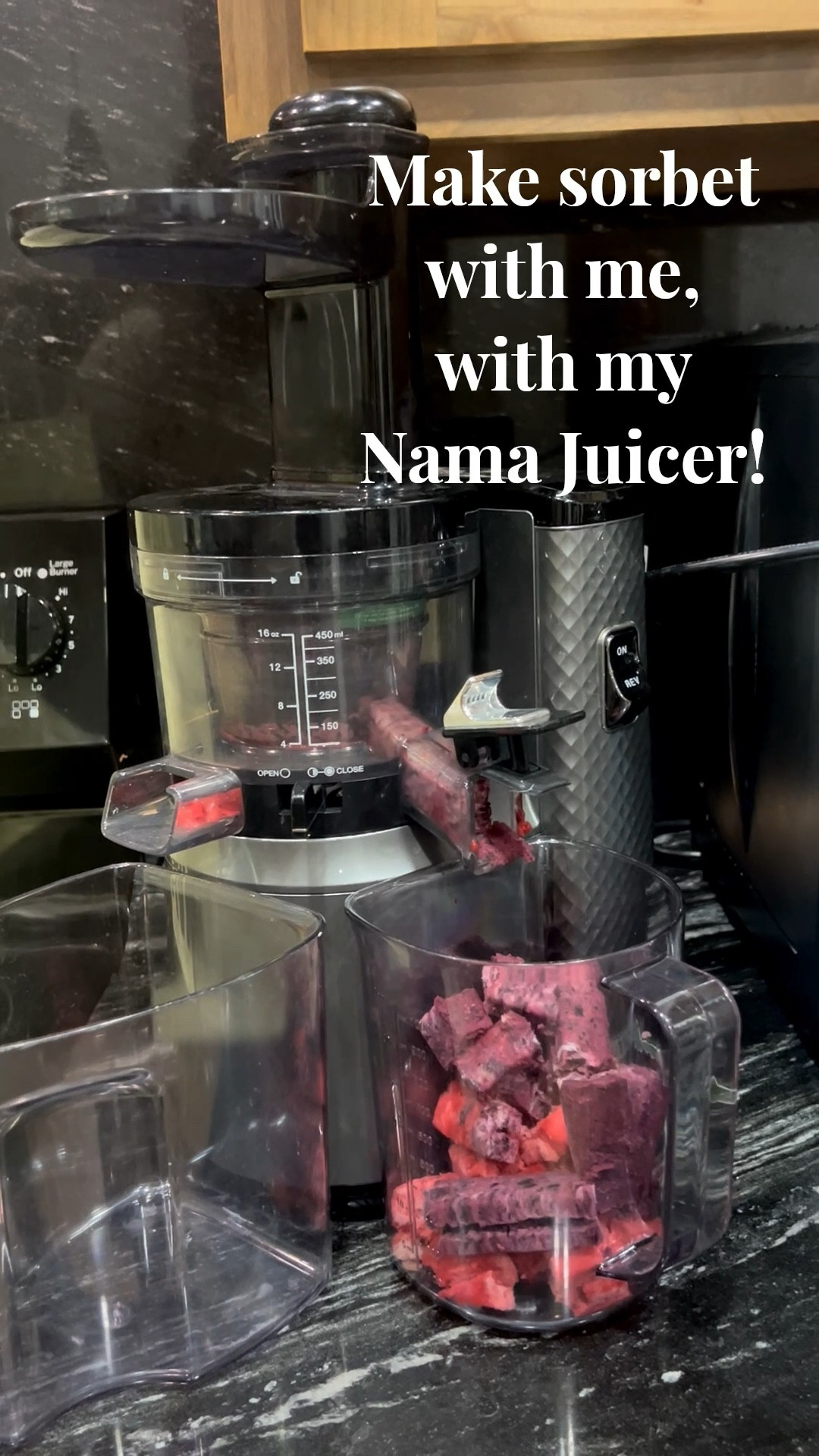 I’ve had this juicer for nearly 5 years, and I’m only just now trying the sorbet attachment!

Truth be told, I kept forgetting I had it! 

I have been craving frozen yogurt and ice cream like mad this week, but it’s a strict no-go at this moment in time *que tears*.

I made a strawberry, blueberry sorbet! Yum! Can’t wait to pair it with some sugar-free yogurt and make a super delicious breakfast bowl out of it tomorrow! 

#LTKHome #LTKfoodie #LTKfitnessgoals