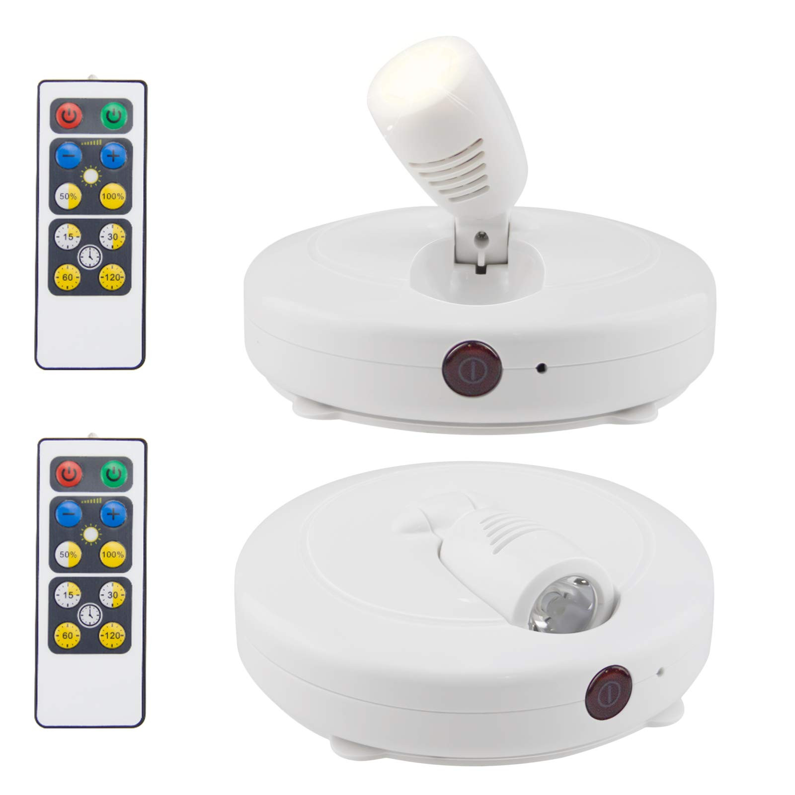 HONWELL Wireless LED Spotlights 2 Pack Accent Lights Puck Lights with 2 Remote, Indoor Closet/Pic... | Amazon (US)