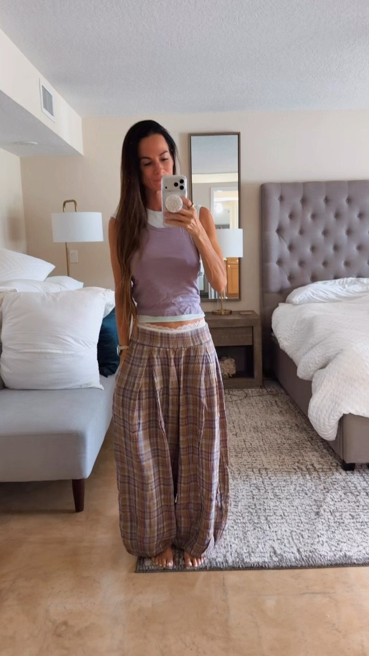 POV: you accidentally put together the cutest comfy outfit… and now you never want to take it off. 🤍

These Free People pants? Absolute perfection. The relaxed fit, the plaid, the dreamy silhouette… they’re giving “borrowed from the coolest vintage closet” in the best way.

And don’t even get me started on this double-layer tank. So soft, so comfy, and somehow still looks effortlessly put together. Add the cutest lace skivvies peeking through and suddenly a casual outfit becomes the outfit.

Safe to say… I’m officially obsessed. ☁️✨

#freepeople #freepeoplestyle #fpmovement #casualstyle #everydaystyle

#LTKgrwm #LTKdayinmylife #LTKootd