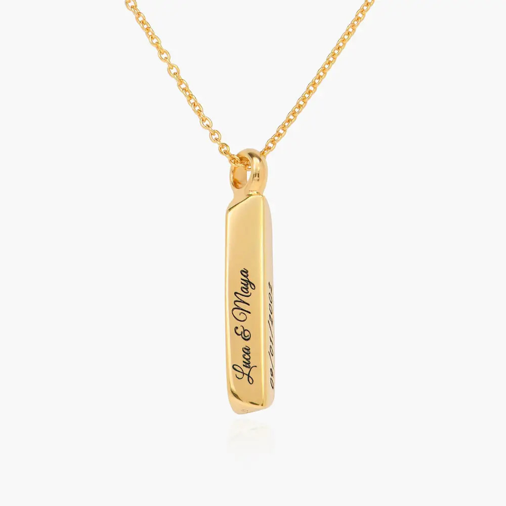 Block Bar Necklace - Gold Vermeil | Oak & Luna (US)