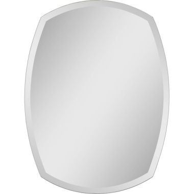 32 Inch Oval Frameless Beveled - Glass | Vintage Tub & Bath