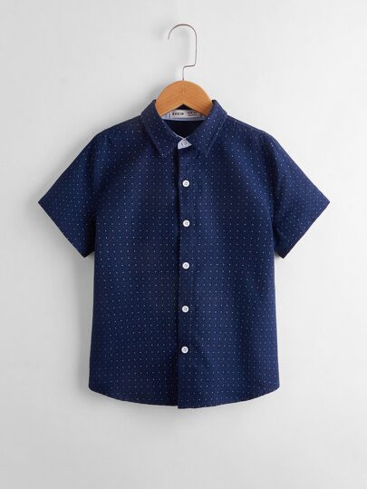 SHEIN Boys Polka Dot Shirt | SHEIN