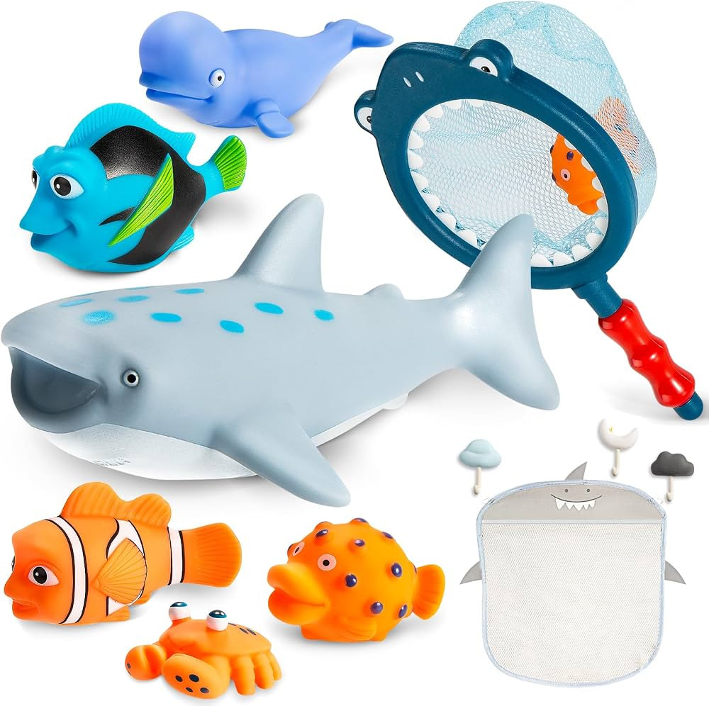 No Hole Mold Free Bath Toys for Toddlers 1-3, Water Toys for 6-12 Months Infants with Storage Bag... | Amazon (US)