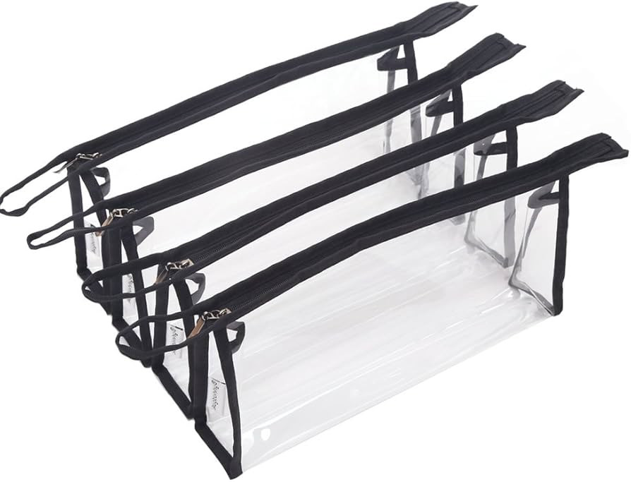 Augbunny Multi-Purpose Waterproof Clear Vinyl Zippered Organizer Toiletry Cosmetics Makeup Bag Po... | Amazon (US)