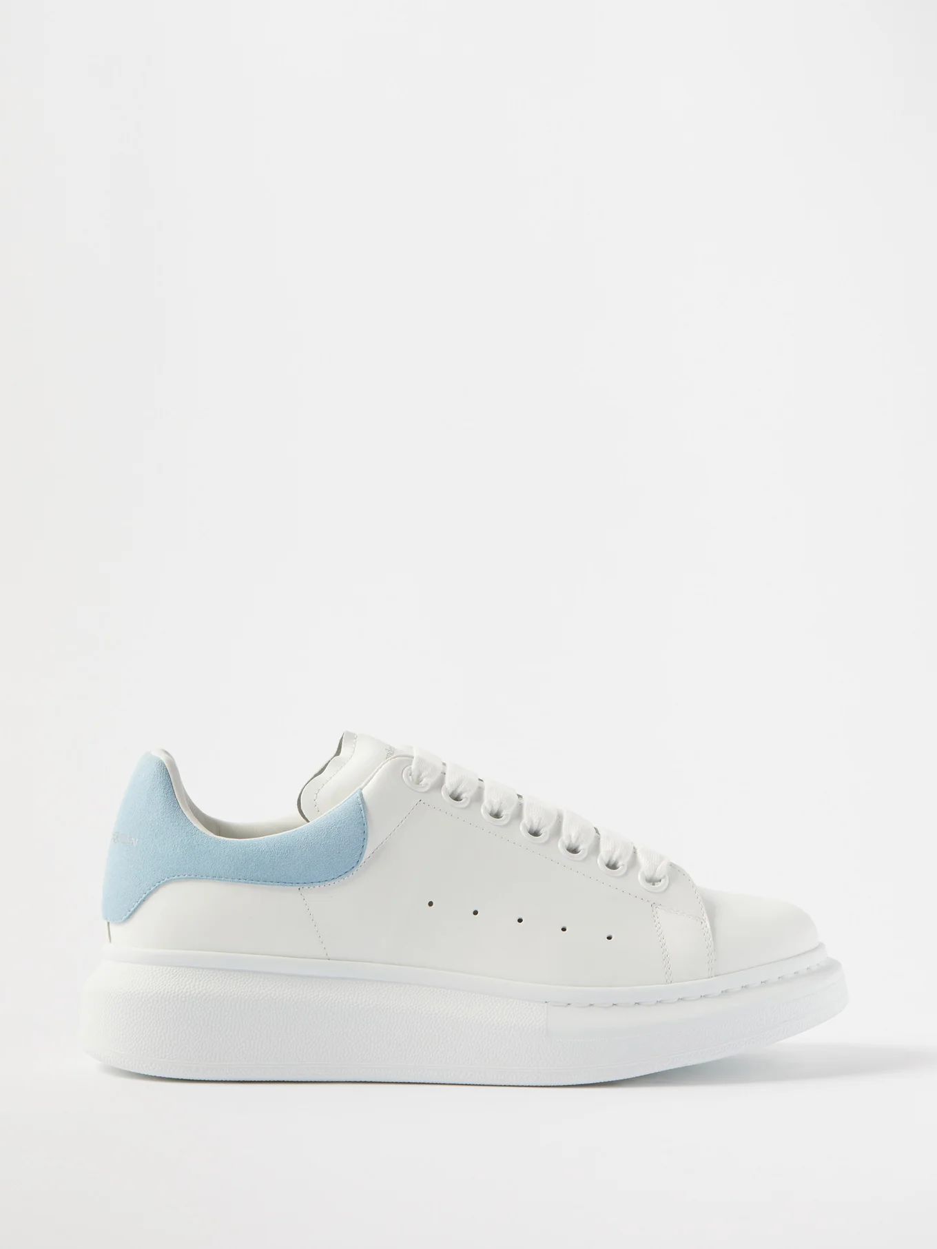 Oversized raised-sole leather trainers | Alexander McQueen | Matches (US)
