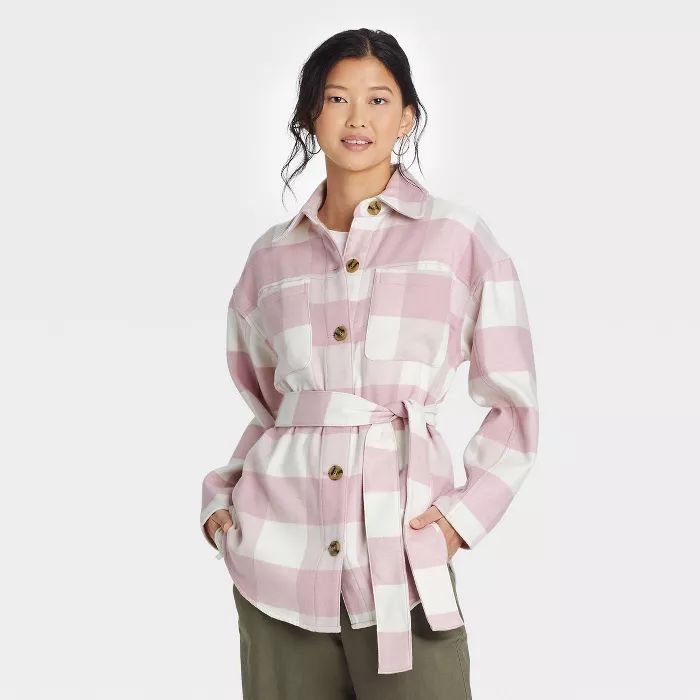 Women's Belted Shirt Jacket - A New Day™ | Target