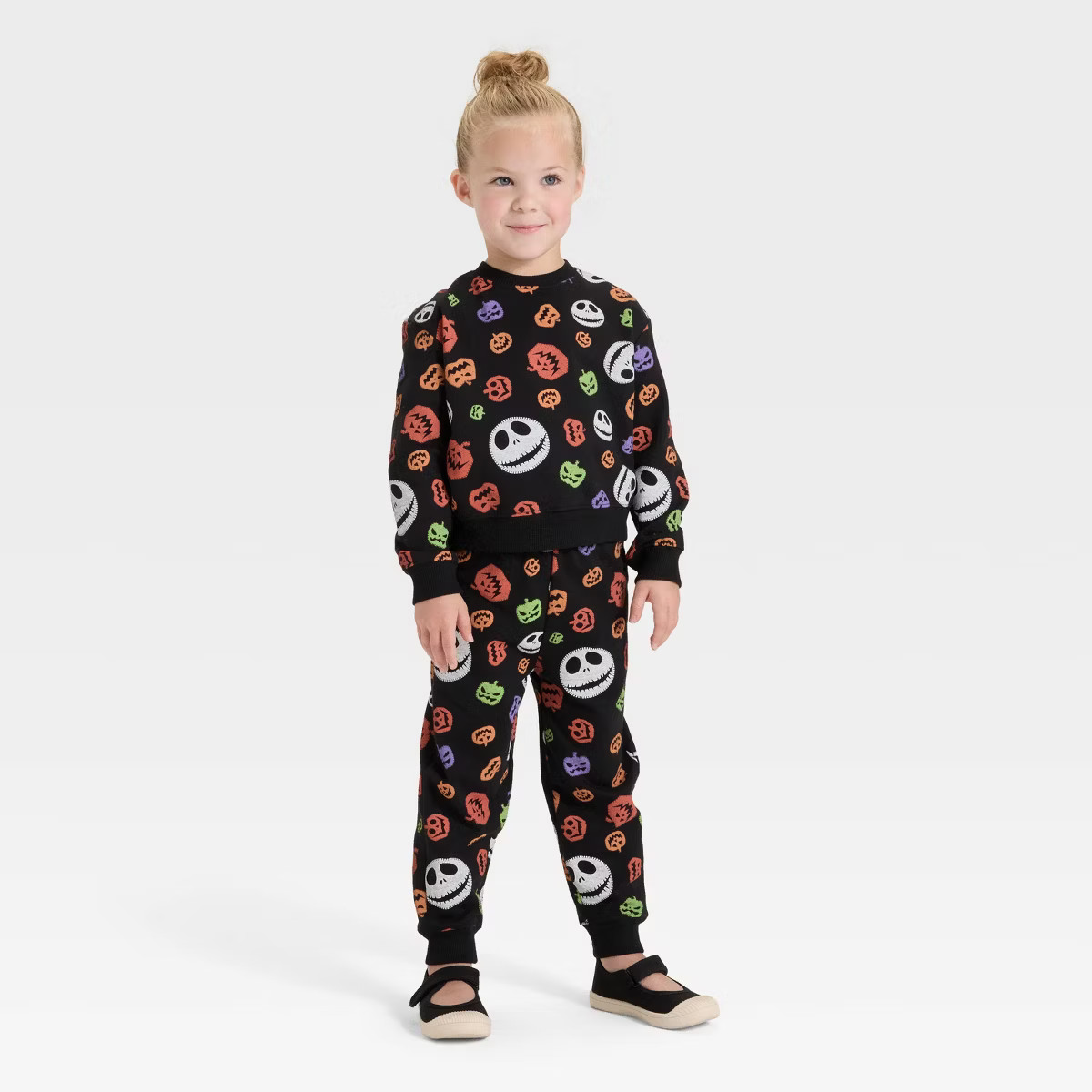 Toddler 2pc Disney Nightmare Before Christmas Halloween Fleece Sweatshirt & Pants Set - Black | Target