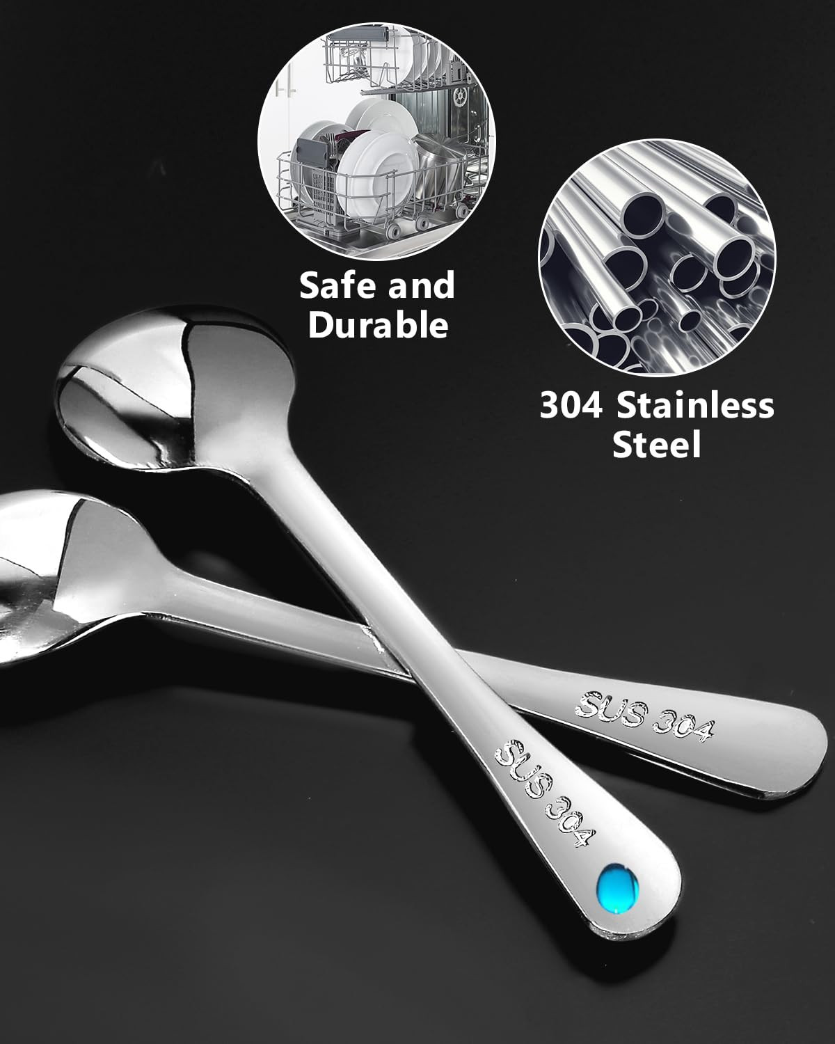 10PCS Tiny Spoons - Mini Stainless Steel Spoons 2.9 inch for Salt Jars Spice Jars, SUS 304 Food G... | Amazon (US)