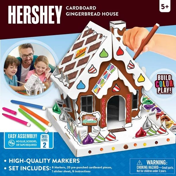 MasterPieces - Hershey Gingerbread House Buildable Cardboard Creations Kit - Walmart.com | Walmart (US)