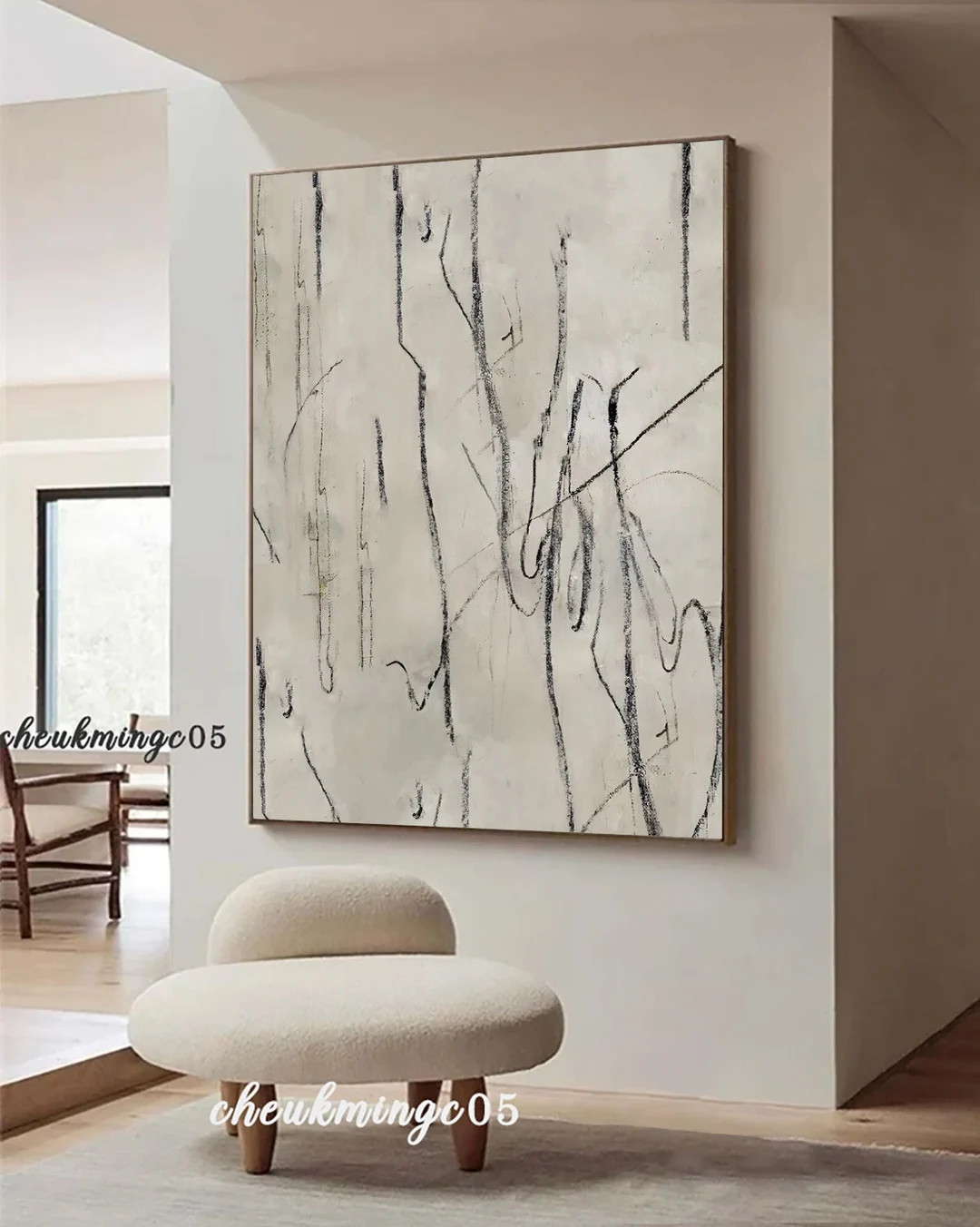 Beige and Black Wall Art Painting on Canvas Wabi Sabi Wall Art Brown Texture Art Black and Beige ... | Etsy (US)