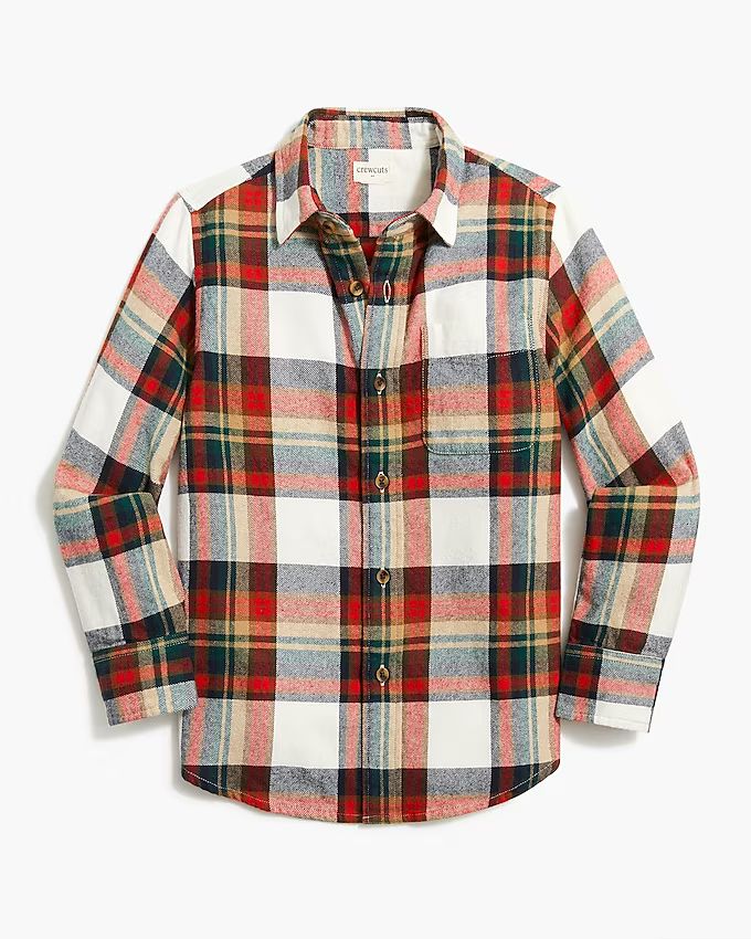 Boys' button-up flannel shirt | J.Crew Factory