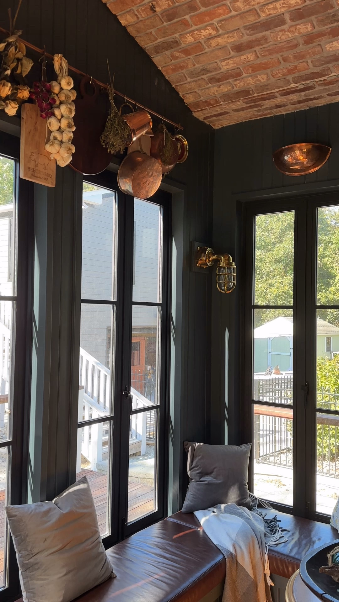 Making changes is sort of what we do: constantly improving spaces.  This cozy banquette area we styled with functional copper bars and a combination of vintage and new accessories.  What would you hang on your bars?

#LTKSeasonal #LTKhome #LTKfindsunder100