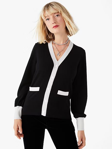 colorblock cashmere gallery cardigan | Kate Spade (US)