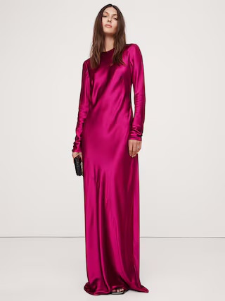 Abigail Silk Maxi Dress | Banana Republic (US)