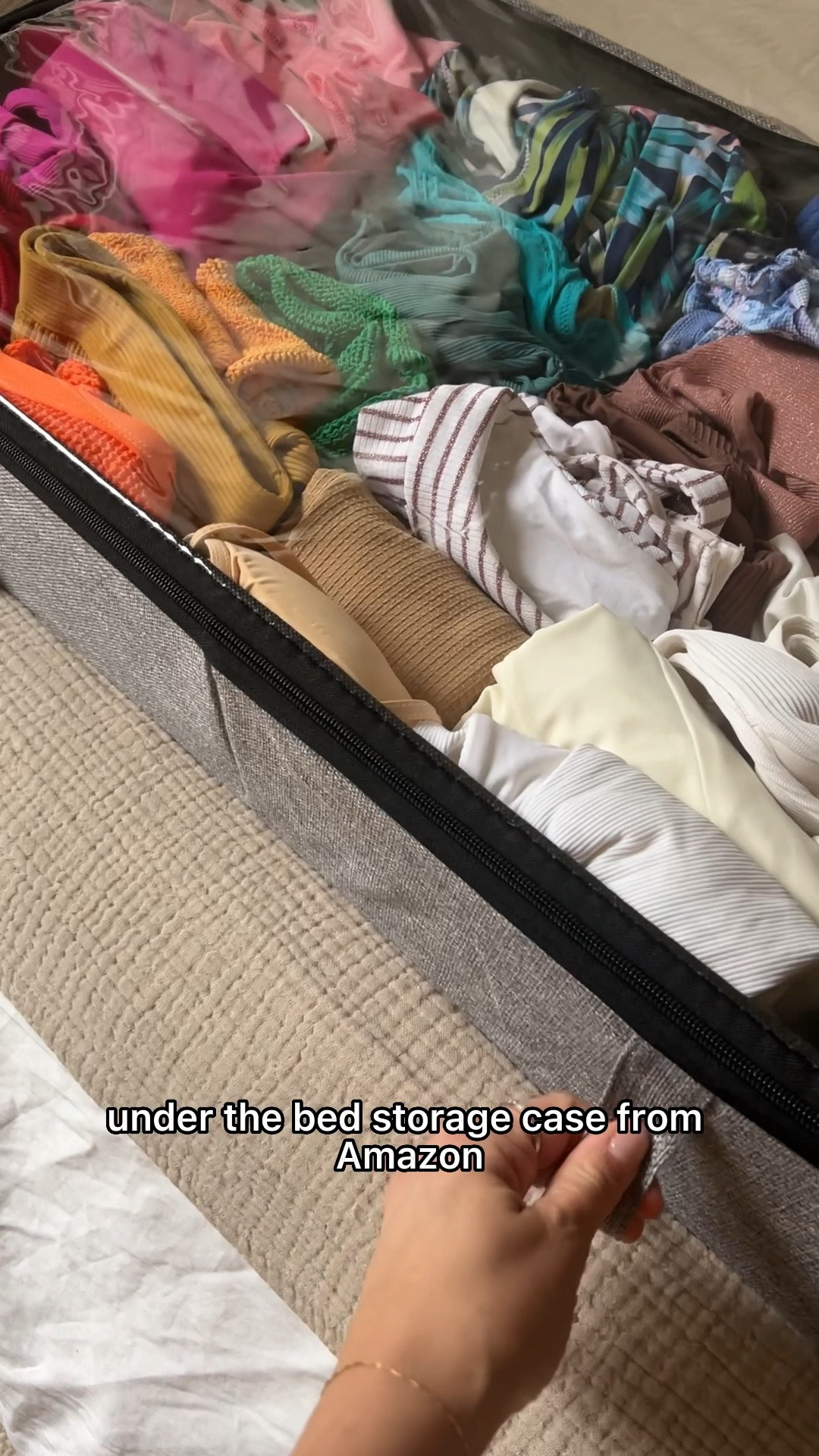 Under bed storage cases from Amazon fit SO much and I love the clear top so you can see inside without opening 
 
#storage #amazonhome #amazonorganization #organization 

#LTKU #LTKFind #LTKhome