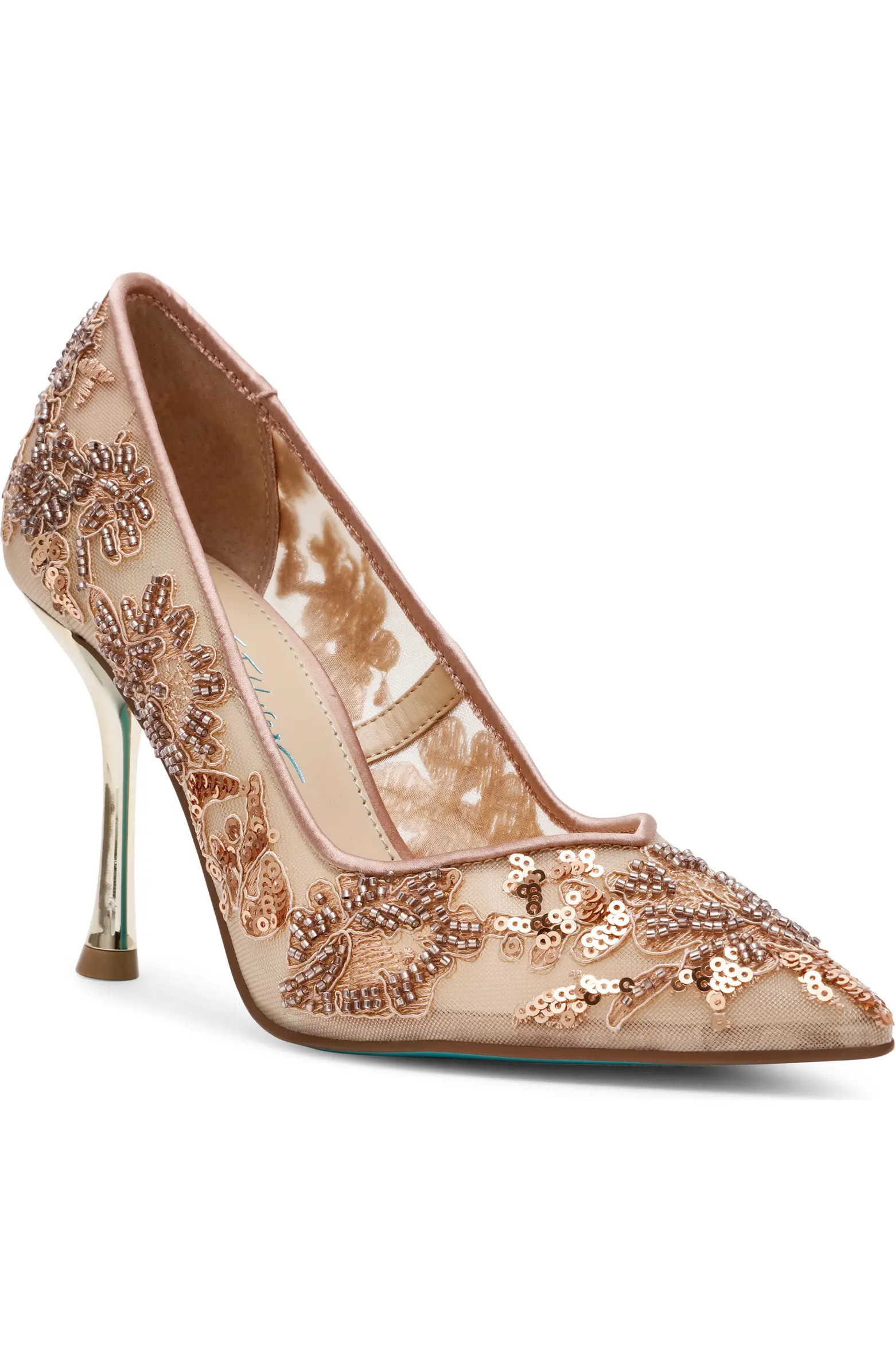 Betsey Johnson Jenii Sequin Mesh Pump (Women) | Nordstrom | Nordstrom