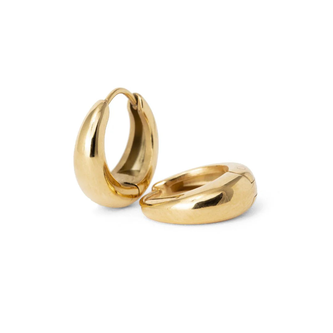 The Evie Hoops - Waterproof Gold Earrings | By Rae