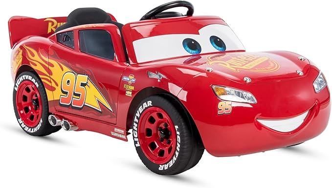 Huffy Lightning McQueen 6V Ride-On Toy Car with Headlights & Engine Sounds, Foot Pedal Drive, Up ... | Amazon (US)