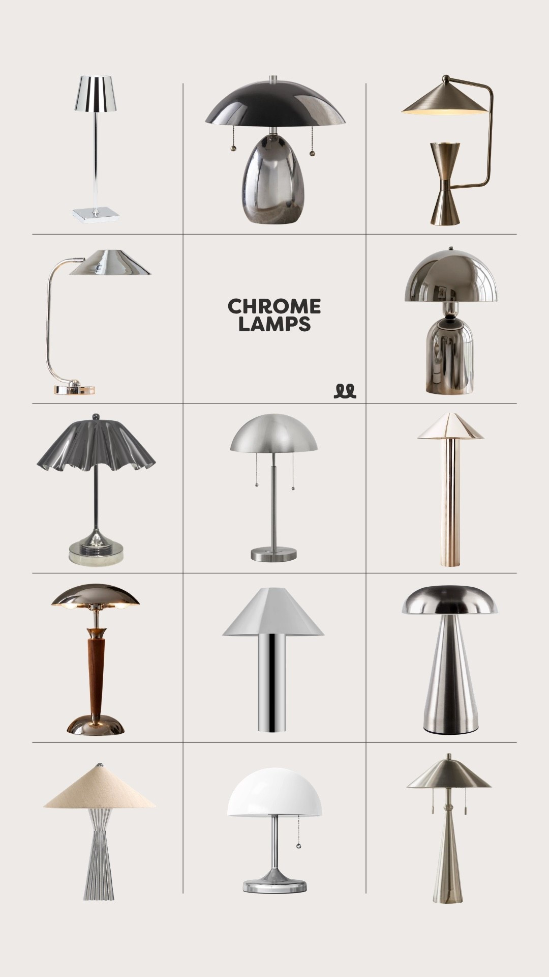 We purchased a cute chrome lamp for our Red House living room. Here are a few more that caught my eye ￼￼

#LTKHome