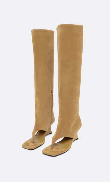 ALIA CUTOUT BOOT - OLIVE OIL SUEDE | Bec & Bridge (Global)
