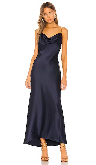 Alice + Olivia Harmony Drapey Slip Maxi Dress in Blue. - size 2 (also in 0) | Revolve Clothing (Global)