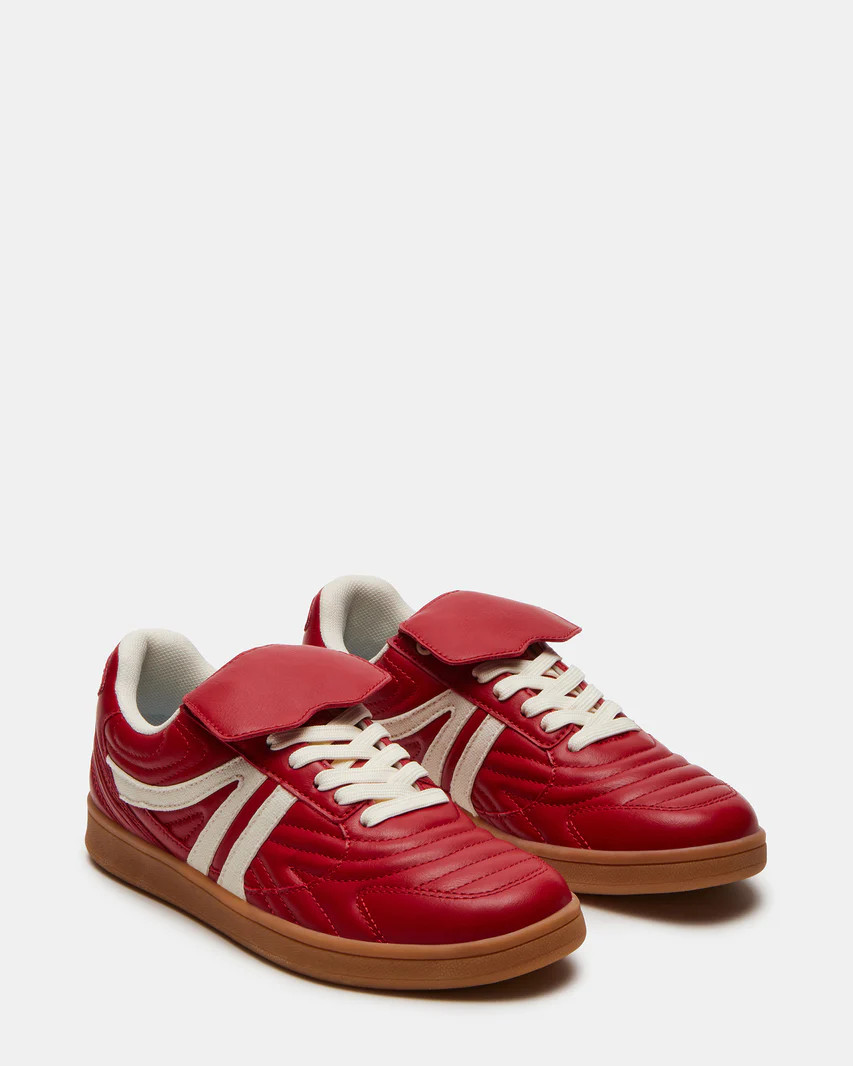 MADRID Red Low-Top Sneaker | Women's Sneakers | Steve Madden (US)