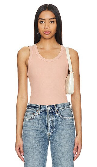 AGOLDE Poppy Tank in Peach. - size L | Revolve Clothing (Global)