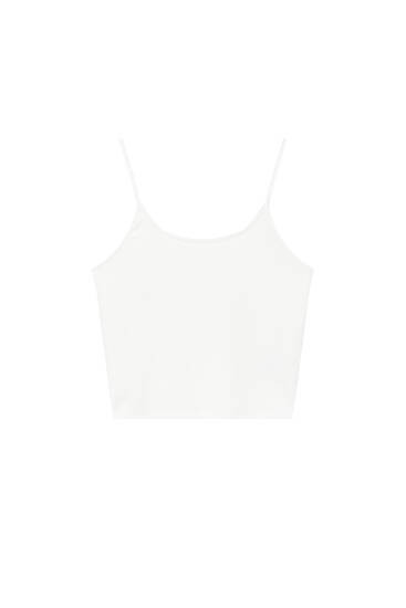 Top with thin straps - pull&bear | PULL and BEAR UK
