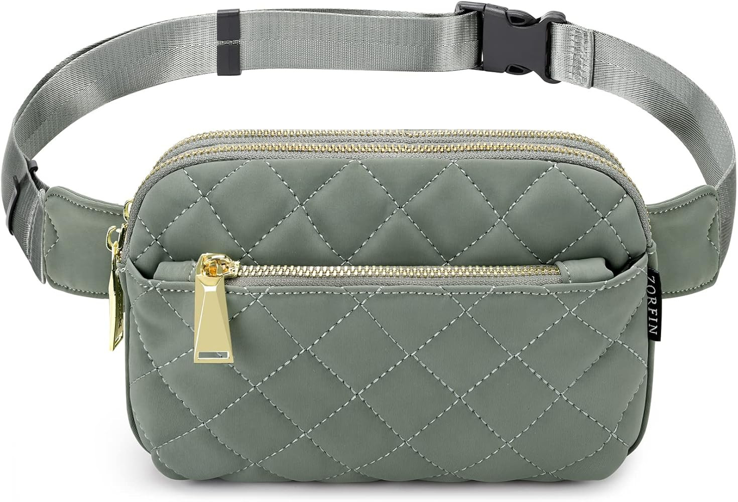 ZORFIN Fanny Packs for Women Men, Black Crossbody Fanny Pack, Belt Bag with Adjustable Strap, Fashio | Amazon (US)