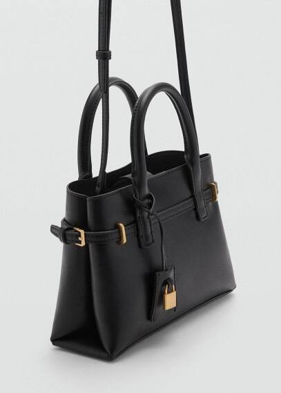MANGO - Mini sac cabas cadenas noir - Taille unique - Femme | Mango EU
