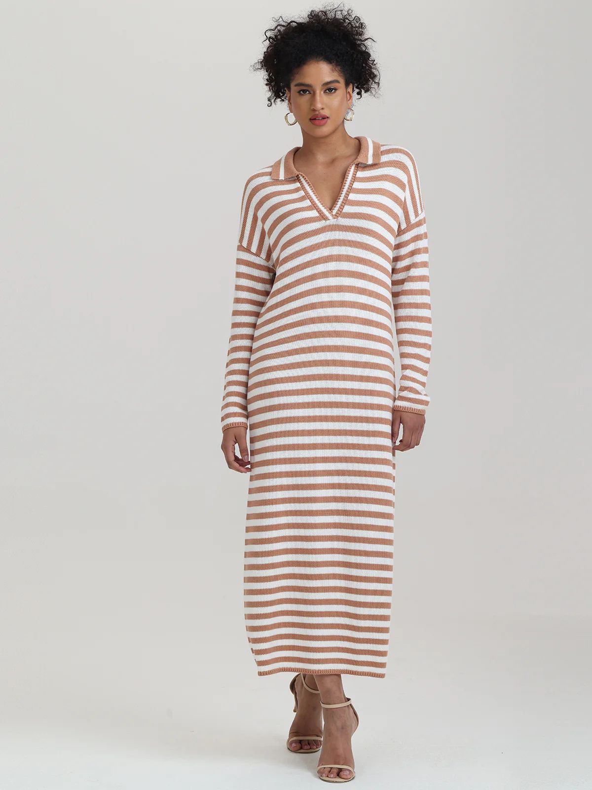 Raya: Stripe Polo Cotton Dress | 525 America