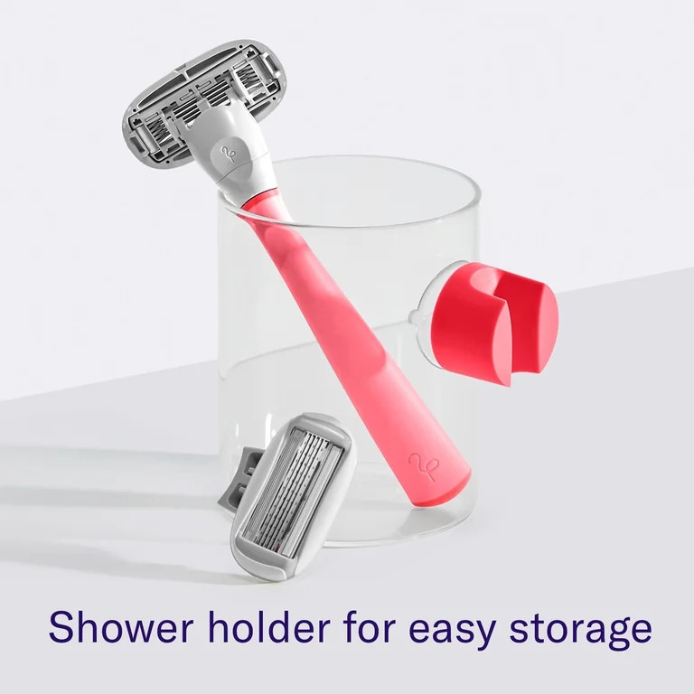 Flamingo Women's Razor Shaving Set with Razor Handle and 5-Blade Razor Cartridge, Pink, 3 Piece | Walmart (US)